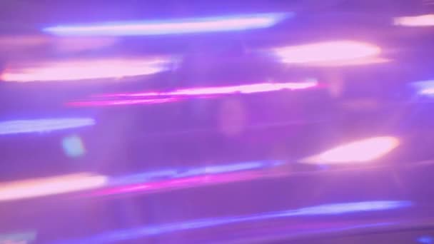 Pastéis Cintilantes Holográficos Arco Íris Roxo Rosa Turquesa Cores Azuis — Vídeo de Stock