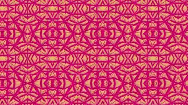 Kırmızı çizgiler ve şekillerle soyut kaleydoskopik arkaplan.