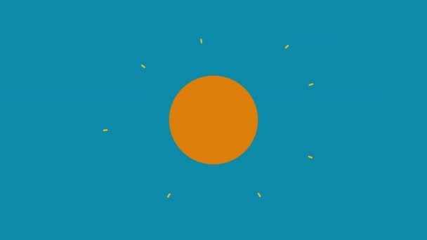 あなたのテキストとその後の消失とのメッセージ太陽の形で形態のアニメーション化された外観 — ストック動画