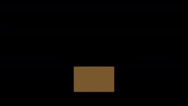 Animacja Wyglądu Pudełka Prezentów Którego Czarnym Tle Wyskakują Świąteczne Cukierki — Wideo stockowe