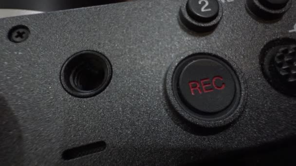 Pulsante Rec Accende Sulla Videocamera Indicare Inizio Della Registrazione Poi — Video Stock
