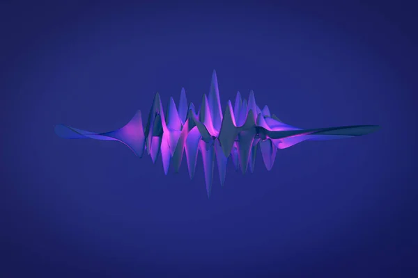 Синьо Рожева Звукова Хвиля Синьому Фоні Абстрактного Фону Ілюстрація Мінімального — стокове фото