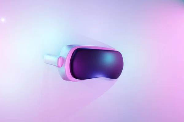 Render Glasses Light Blue Pink Background Ilustração Tecnologia Futura Conceito Imagem De Stock