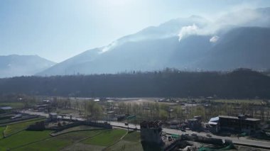 Kaşmir Vadisi 'nin güzel hava manzarası