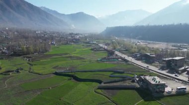Kaşmir Vadisi 'nin güzel hava manzarası