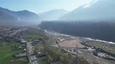 Kaşmir Vadisi 'nin güzel hava manzarası