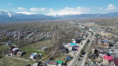 Kaşmir Vadisi 'nin güzel hava manzarası