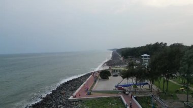 Aerial view of bay of bengal 
