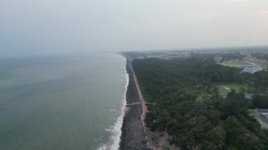 Aerial view of bay of bengal 