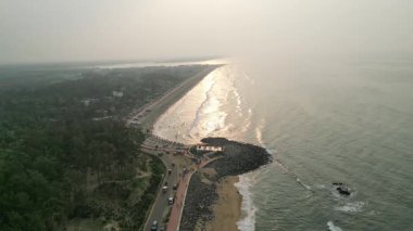 Aerial view of bay of bengal 