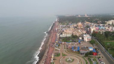Aerial view of bay of bengal 