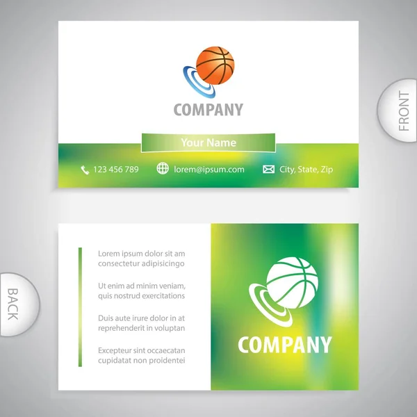 Een Visitekaartje Symbool Voor Basketbal Spel Basketbal Icoon Concept Voor — Stockvector