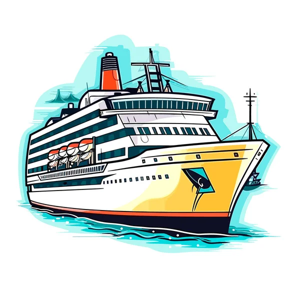 Transatlántico Entretenimiento Para Pasajeros Crucero Para Pasajeros Turísticos Vacaciones Ocio — Vector de stock