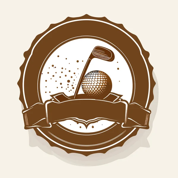Clube Golfe Campo Golfe Treinador Golfe Instrutor Desenho Animado Ilustração — Vetor de Stock