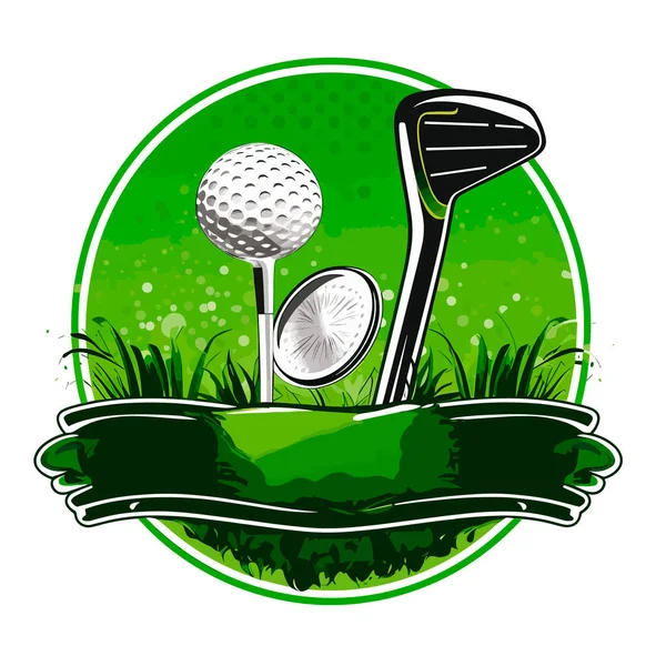 Campo Golfe Clube Golfe Treinador Golfe Instrutor Desenho Animado Ilustração — Vetor de Stock