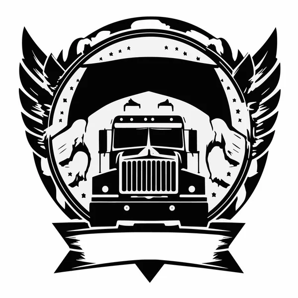 Значок Транспорта Доставка Транспортных Средств Транспортно Логистическая Компания Векторная Иллюстрация — стоковый вектор
