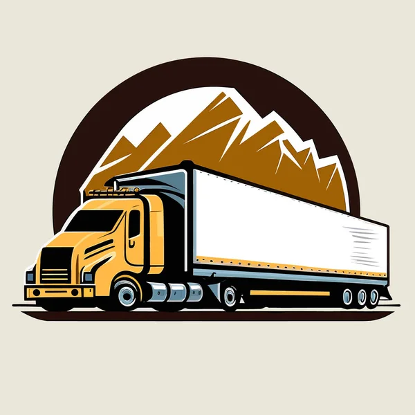 Icono Transporte Vehículos Reparto Empresa Transporte Logística Ilustración Vectorial Fondo — Vector de stock