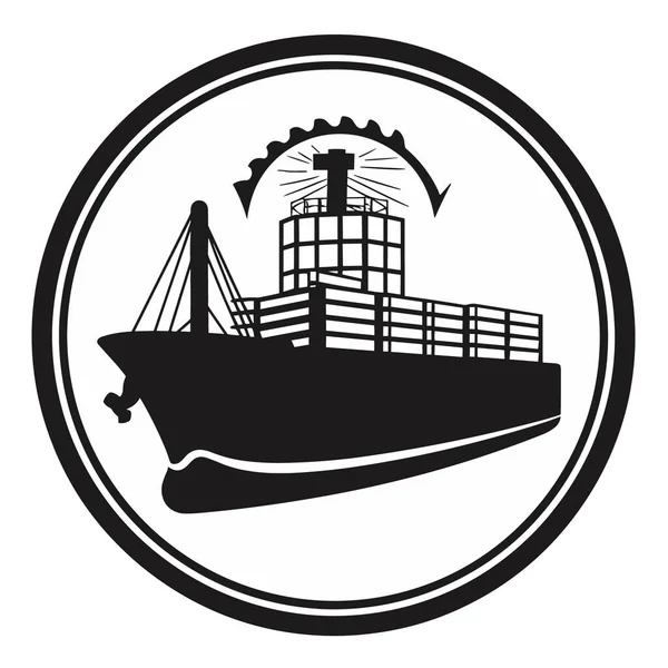 Container Navio Transporte Carga Logística Negócios Importação Exportação Transporte Mercadorias — Vetor de Stock