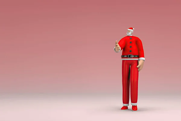 Noel Baba Kostümü Giyen Bir Adam Konuşurken Ifadesidir Oyunculuktaki Çizgi — Stok fotoğraf