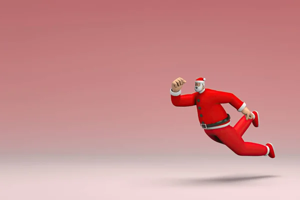 Ein Mann Weihnachtsmannkostüm Fällt Darstellung Von Zeichentrickfiguren Der Schauspielerei — Stockfoto