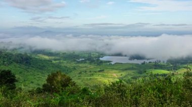 The Mist above the reservoir at Khao KhoViewpoint, Phetchabun, Thailand
