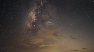 The Milky Way is falling out of the sky. In the period before the moon rises