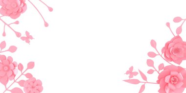 access element for Valentine's Day and Mother's Day greeting card, 3D rendering of celebrations on special days.