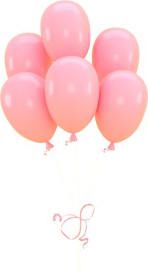 access element for Valentine's Day and Mother's Day greeting card, 3D rendering of celebrations on special days.