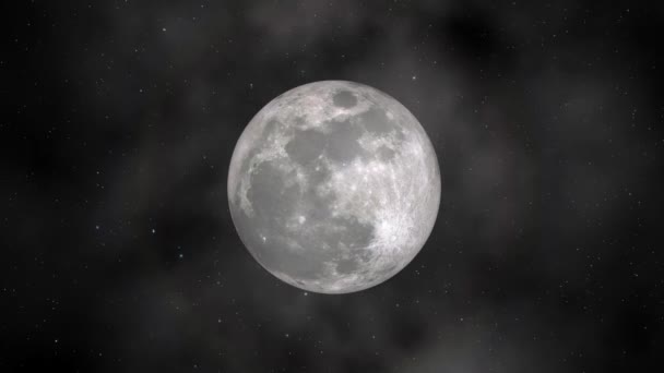Full Moon Background Stars Twinkle — Stockvideo