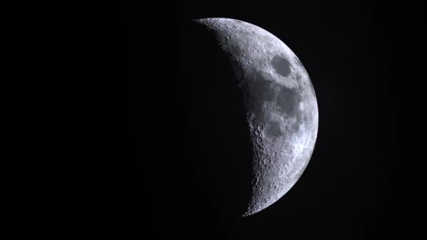 Крупный План Луны Timelapse Моделирование Луны Месяц — стоковое видео