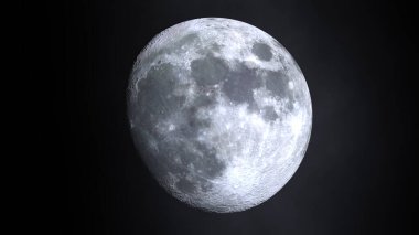 3d rendering of Full moon and befor Waning Moon