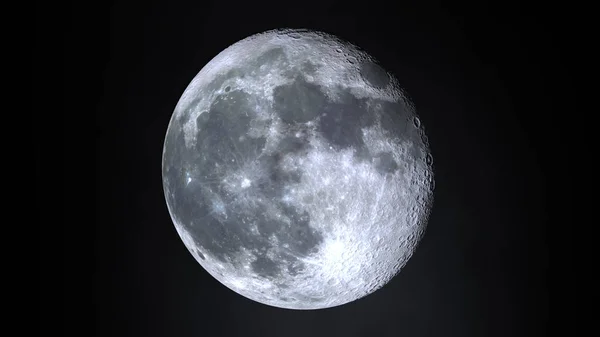 Renderowania Woskowania Księżyc Przed Pełnią Księżyca Obraz Stockowy