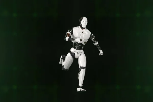 Robot Del Mondo Futuristico Sono Esecuzione Presentazione Della Tecnologia Con — Foto Stock