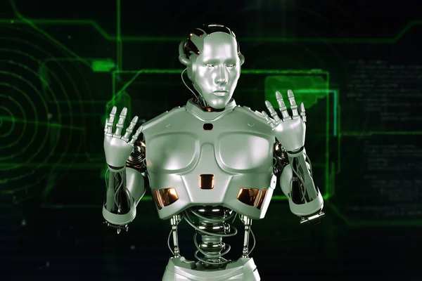 Robotyka Przyszłość Renderowanie — Zdjęcie stockowe