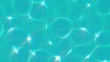 Su yansıtma simülasyonu yansıtıcıda yıldız tozu var.