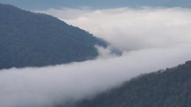 Sabah sisi vadiden geçiyor. Huay Kub Kub, Chiang Mai, Tayland