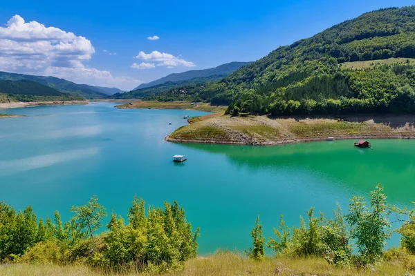 Niesamowity Widok Zakrzywione Meandrujące Jezioro Zavoj Starej Górze Serbia Jezioro — Zdjęcie stockowe