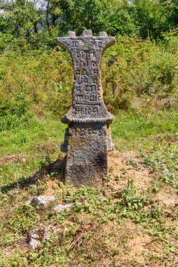 Pirot, Sırbistan - 27 Ağustos 2022: 19. yüzyıldan kalma mezar