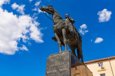 Mionica, Sırbistan - 13 Temmuz 2021: Sırbistan 'ın Mionica kentindeki merkez meydan