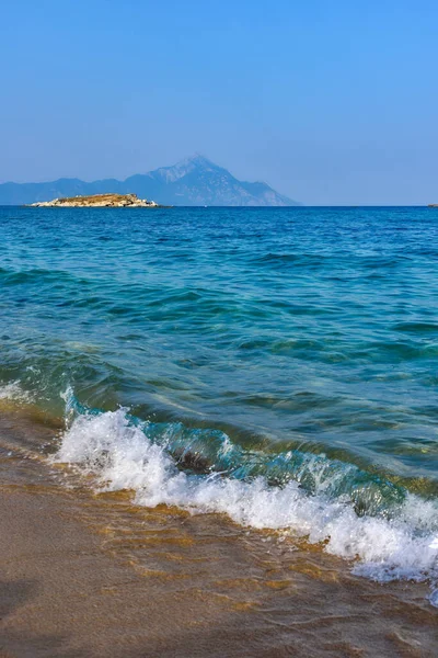 stock image Kriaritsi Beach in Sithonia on the Halkidiki peninsula in Greece