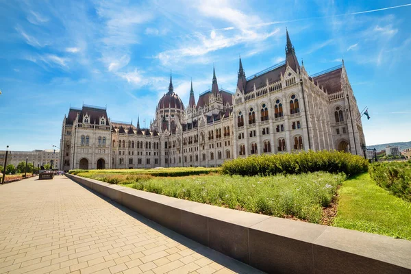 Budapest, Hungary - July 04, 2022: View of Hungarian Parliament Building in Budapest