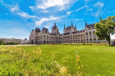 Budapest, Hungary - July 04, 2022: View of Hungarian Parliament Building in Budapest
