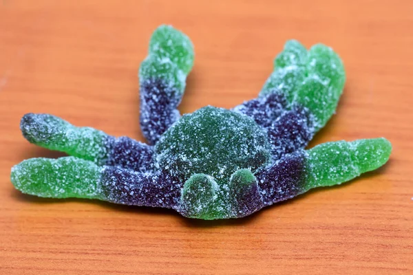 Colorful Fruity Gummy Candy. Sour Spider Candy. Spider jelly candy.