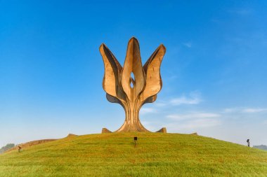 Jasenovac, Hırvatistan - 27 Haziran 2023: Hırvatistan 'ın Jasenovac kentinde 2..