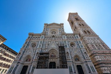 Floransa, İtalya - 28 Haziran 2023: Şehir manzarası ve Floransa Katedrali Kubbesi.