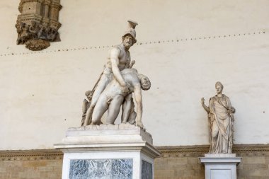 Floransa, İtalya - 28 Haziran 2023: Floransa 'da heykeller