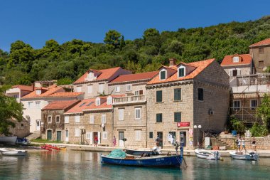 Sudjuradj, Croatia - August 09, 2023: Village of Sudjuradj, island of Sipan, near Dubrovnik, Adriatic sea, Croatia clipart