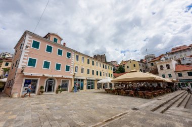 Herceg Novi, Karadağ - 06 Ağustos 2023: Karadağ 'ın Herceg Novi kentindeki eski kent.