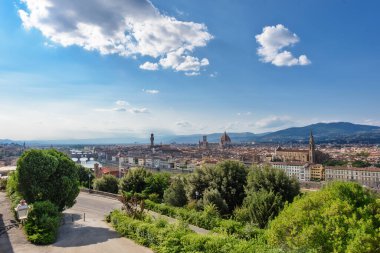 Florence, Italy - June 28, 2023: Panorama of Florence in Italy. Aerial view of Florence city in Italy. clipart