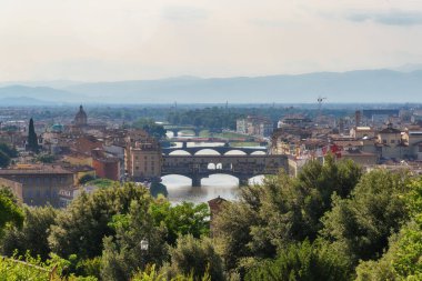 Florence, Italy - June 28, 2023: Panorama of Florence in Italy. Aerial view of Florence city in Italy. clipart